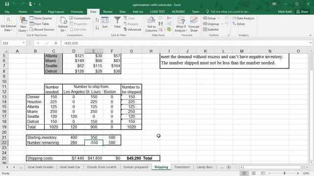 MS Excel Solver Examples смотреть онлайн