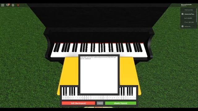 "Keyboard Cat" Song On ROBLOX Piano смотреть онлайн