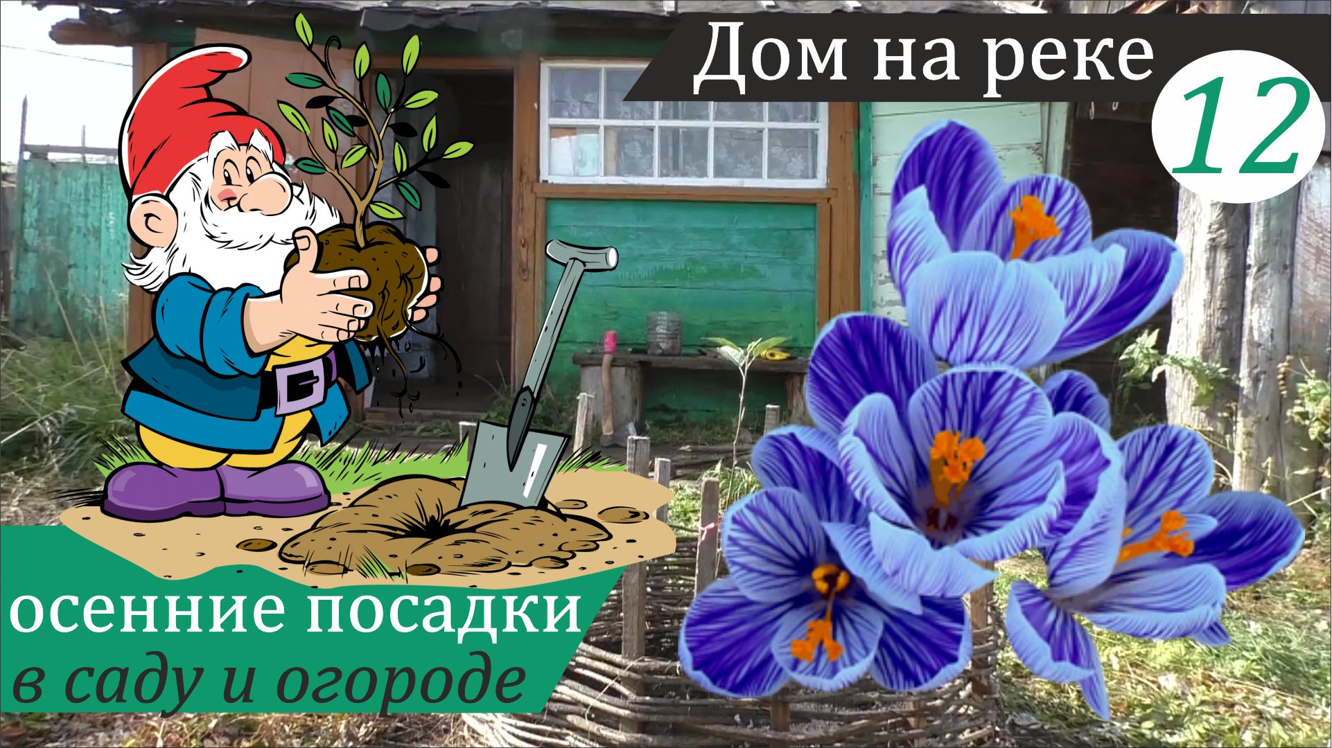 Посадил яблони, чёрную смородину, малину и крокусы. Дом на реке, часть 12 смотреть онлайн