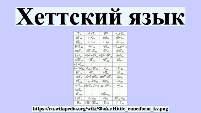 Хеттский язык смотреть онлайн