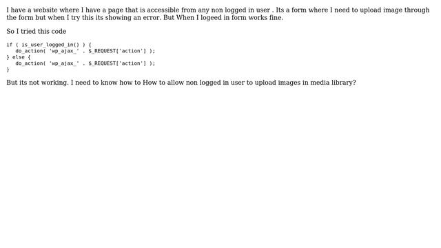 Wordpress: allow non logged in user to upload images in media library смотреть онлайн