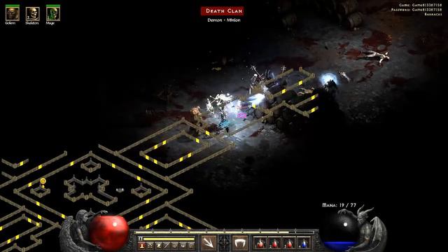Diablo 2 Rezed: Bone Necro gets all the golems смотреть онлайн