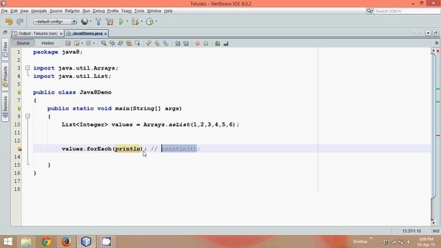17.9 Java 8 Stream Api Features part 8 foreach Method Reference смотреть онлайн