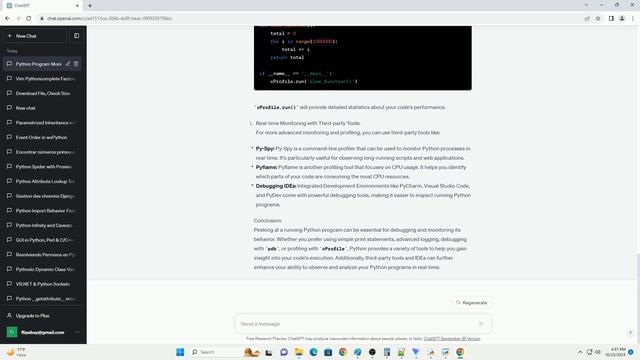 Method to peek at a Python program running right now смотреть онлайн