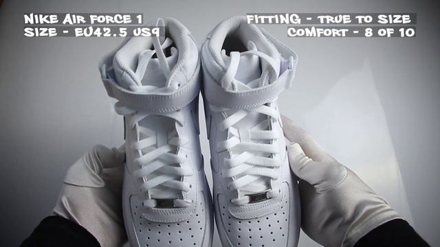 Nike Air Force 1 Mid White (review) - Unboxing & On Feet смотреть онлайн