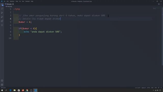 PHP IF - ELSE IF - ELSE : Penjelasan Lengkap Beserta Contoh | Tutorial PHP untuk Pemula - Part 6 смотреть онлайн