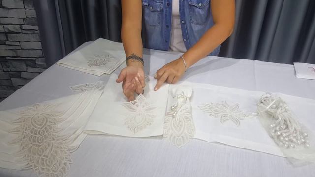 Fransız Dantelli El İşi Lotus 34 Parça Amerikan Servis Seti Krem смотреть онлайн