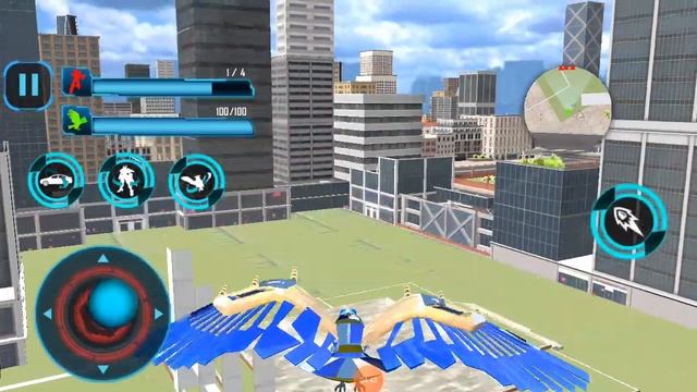 Flying Police Owl Robot Transform Car Robot Games смотреть онлайн