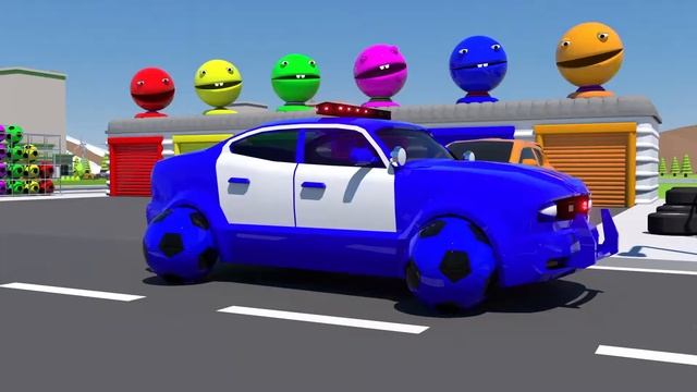 PACMAN Leaning Numbers | Cars Change Wheels To Balls | Пакман Изучает Цифры | Машины Меняют Колеса смотреть онлайн