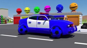 PACMAN Leaning Numbers | Cars Change Wheels To Balls | Пакман Изучает Цифры | Машины Меняют Колеса
