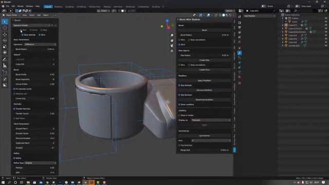 Mesh Fusion in Blender? - Using Bevel after Boolean. смотреть онлайн