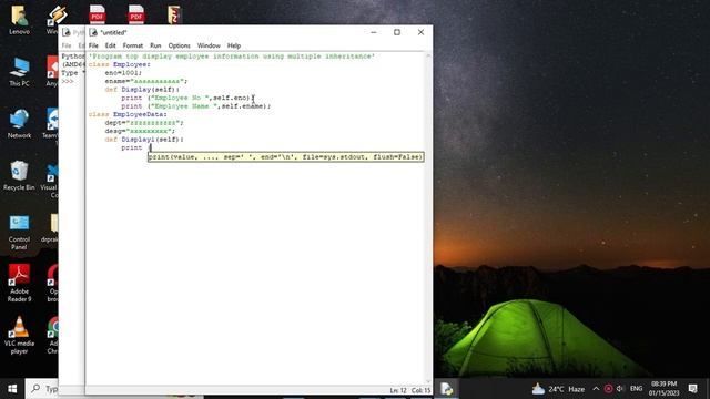 Python Program To Display Employee Information With Multiple Inheritance смотреть онлайн