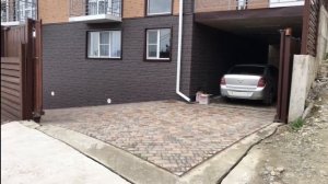 Установка двухстворчатых автоматических откатных ворот под углом 90 градусов Сочи