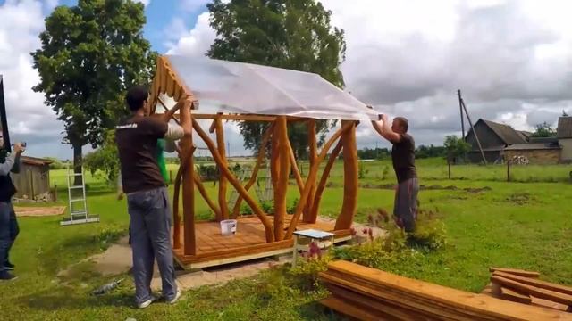 Беседка своими руками из дерева - красиво и доступно! смотреть онлайн