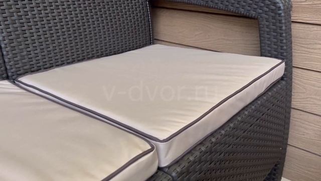 Комплект садовой мебели под ротанг смотреть онлайн