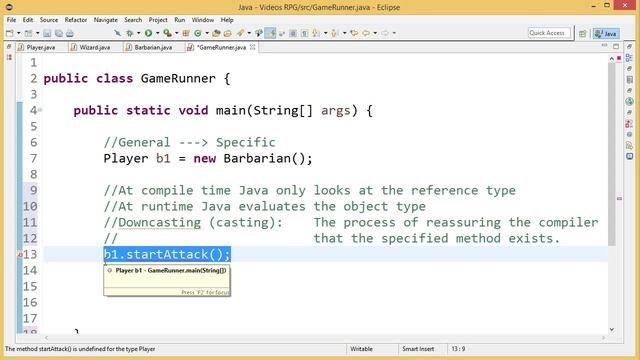 Class Hierarchies - Example RPG Data Class pt2 (Downcasting) смотреть онлайн
