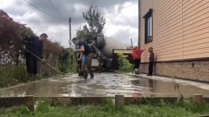 Заливка плиты 4х15м под парковочное место своими силами