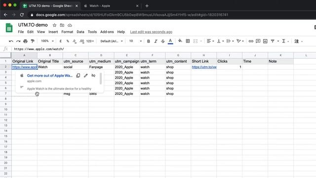 UTM.TO | Google Sheet URL Shortener with UTM Builder смотреть онлайн