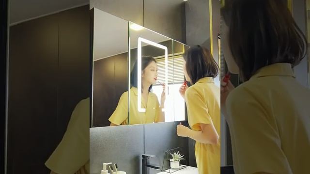 Hand motion sensor sensing LED light bathroom mirror cabinet смотреть онлайн