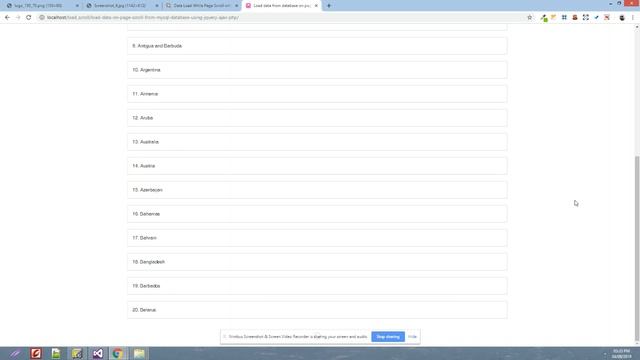 How to load data on page scroll from mysql database using jquery ajax php смотреть онлайн