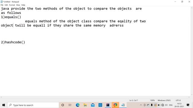 use of equals() method in java and how to compare two object in JAVA #hashcode() смотреть онлайн