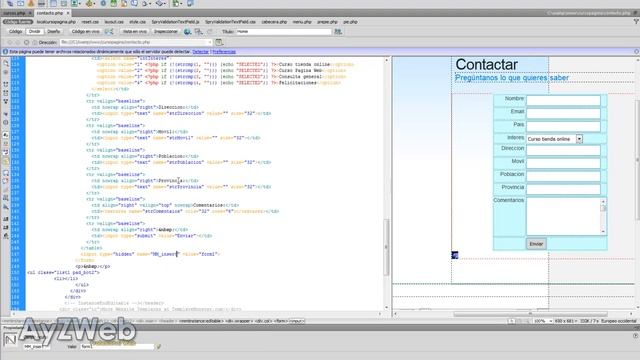Tutorial: Como hacer página Web con Dreamweaver y PHP. Cap. 29 смотреть онлайн