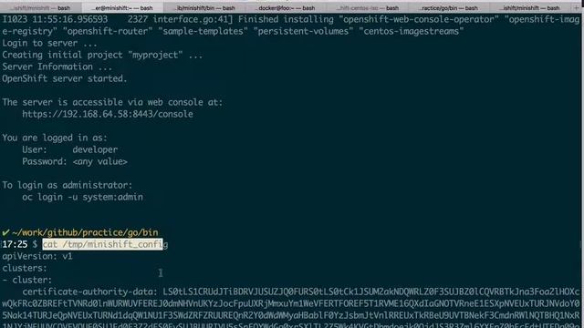 KUBECONFIG environment variable for minishift. смотреть онлайн