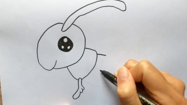 How to draw a Grasshopper for kids | Drawing Tutorial | Grasshopper drawing | Vẽ con châu chấu смотреть онлайн
