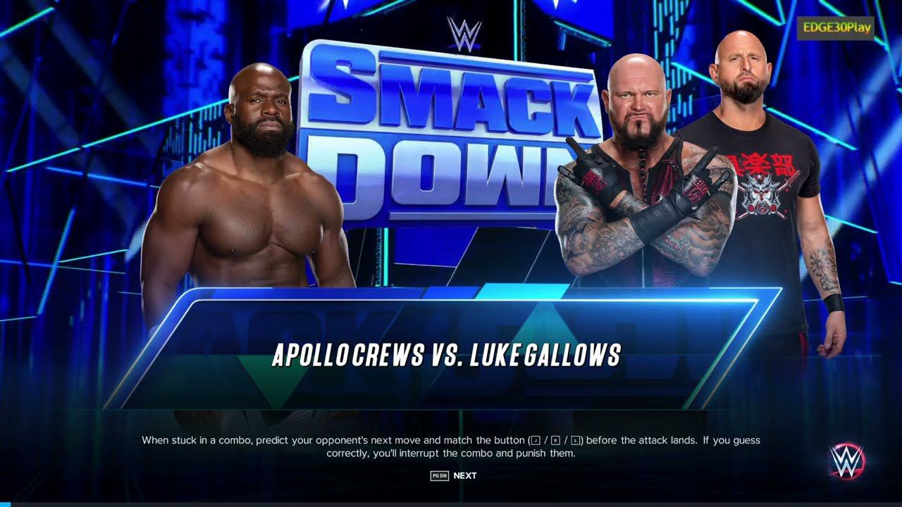 WWE2K23 Apolllo Crews vs Luke Gallows w/ Karl Anderson смотреть онлайн