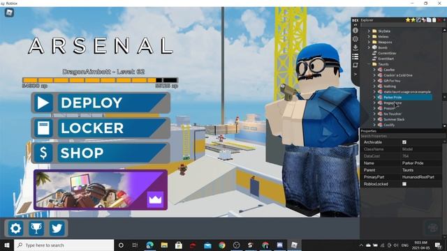 HOW TO GET ARSENAL CUSTOM EMOTES *FE* WITH DARK DEX! смотреть онлайн