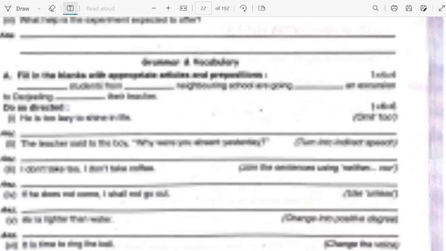 Class 9 | English | First Summative Evaluation | Grammar Parts. смотреть онлайн