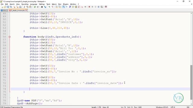 How to create invoice using FPDF in PHP [Tamil] - Part 5 смотреть онлайн