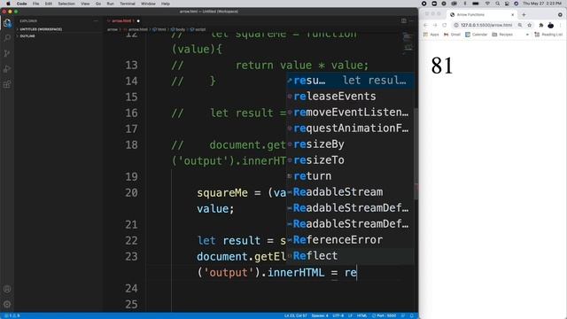 Javascript Arrow Functions Tutorial for Beginners ES6 смотреть онлайн