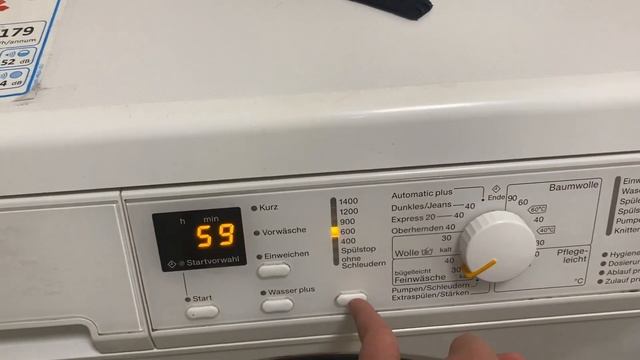 Miele W3371 Washing Machine all Programs Delicates смотреть онлайн