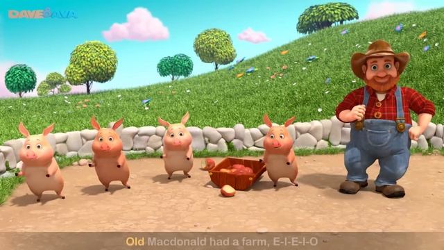 Old MacDonald Had a Farm | Animal Sounds Song | Nursery Rhymes and Baby Songs from Dave and Ava смотреть онлайн
