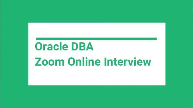 Oracle DBA Interview online from Pune MNC. смотреть онлайн