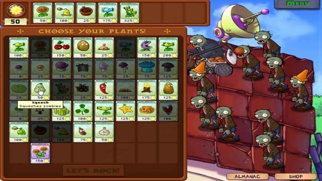 Plants vs Zombies - Adventure Mode: Roof смотреть онлайн