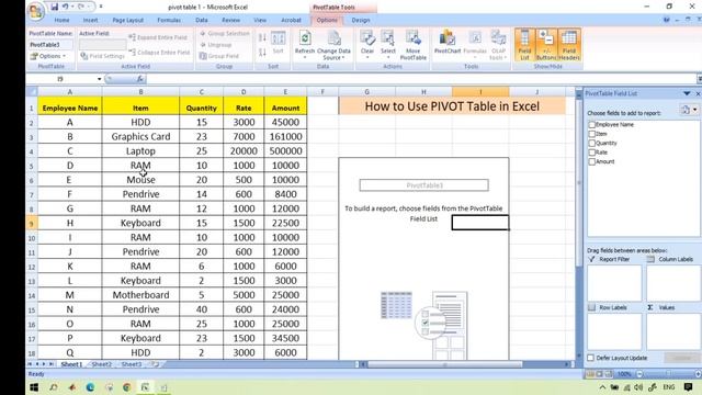 How to use PIVOT table in Excel | Computer Skill Test | Assam Direct Recruitment 2022 #pivottables смотреть онлайн