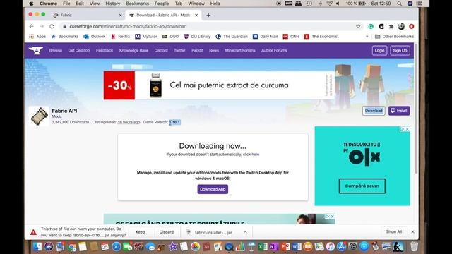 How to Download #Fabric 1.16.1 and Fabric API for #Minecraft (MAC) // FAST & EASY смотреть онлайн