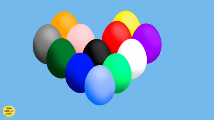 Развивающий мультик для малышей. Цветные яйца с сюрпризами. Учим цвета. смотреть онлайн