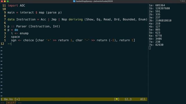 Haskelling the Advent of Code 2020 - Day 8 смотреть онлайн