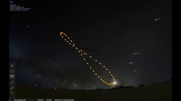 Analemma in Stellarium
