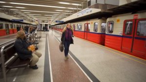 Poland, Warsaw, metro ride from Wierzbno to Wilanowska, 2X elevator, 2X escalator