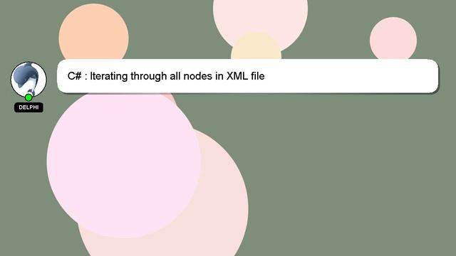 C# : Iterating through all nodes in XML file смотреть онлайн
