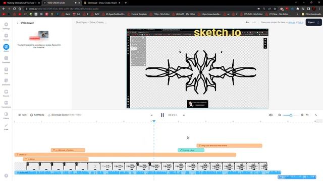 Using Veed.io for free bout how to draw for free with sketch.io - Love the mirror brush tool смотреть онлайн