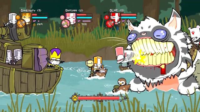 Castle Crashers Multiplayer Gameplay Part 3 - WHY ARE THE ANIMALS CRAPPING?! смотреть онлайн