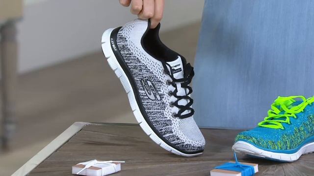 Skechers Flat Knit with Memory Foam Sneakers - Jump on QVC смотреть онлайн
