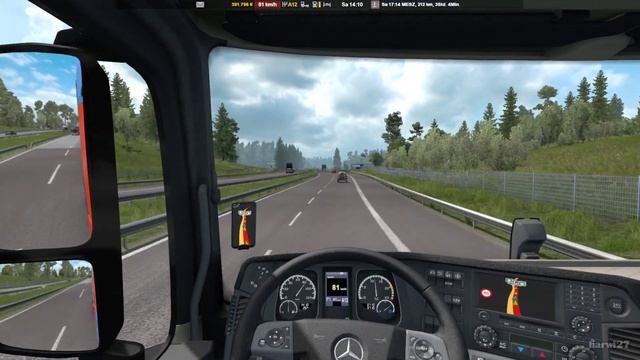 ETS2 | 011 | Mit dem Combitrailer über die Ostsee nach Schweden | MB New Actros смотреть онлайн
