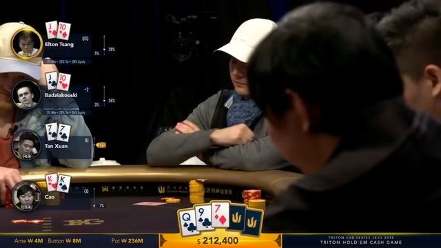 4-Way All-In for US$ 1m Short Deck Pot! | Triton Hold'em Jeju Cash Game смотреть онлайн