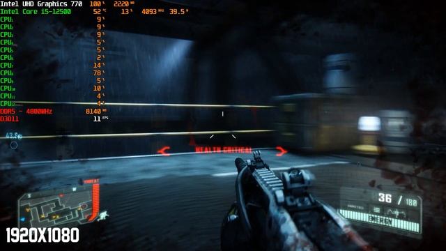 Intel UHD Graphics 770 / Crysis 3 Remastered Gameplay (i5-12500 + DDR5)